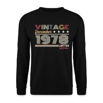 Cadeau Décembre 1978 - Sweat-shirt Unisexe - noir - Devant - Alina (178cm) & Michal (187cm)