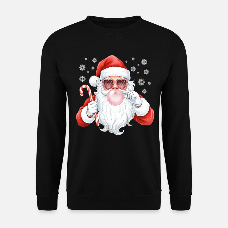 Santa Bubble Gum Pink - Unisex Sweatshirt - black