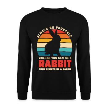 Retro Bunnies Dicter d’être soi-même - Sweat-shirt Unisexe - noir - Devant - Alina (178cm) & Michal (187cm)