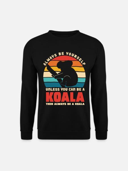 Koala Motto Retro Sunset - Unisex Sweatshirt - black