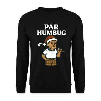 Par Humbug Funny Golf Santa Claus Xmas - Unisex Sweatshirt - black - Front - Alina (178cm) & Michal (187cm)