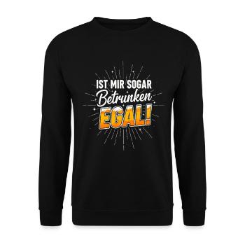 Drunk doesn't matter! Funny beer saying - Unisex Sweatshirt - black - Front - Alina (178cm) & Michal (187cm)