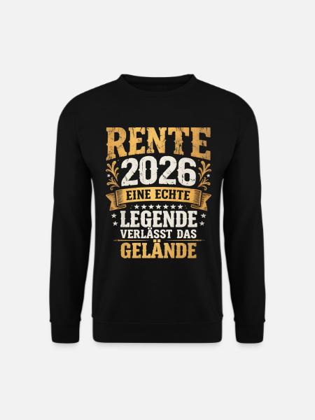 Rente 2026 Legende verlässt das Gelände Vintage - Unisex Pullover - Schwarz