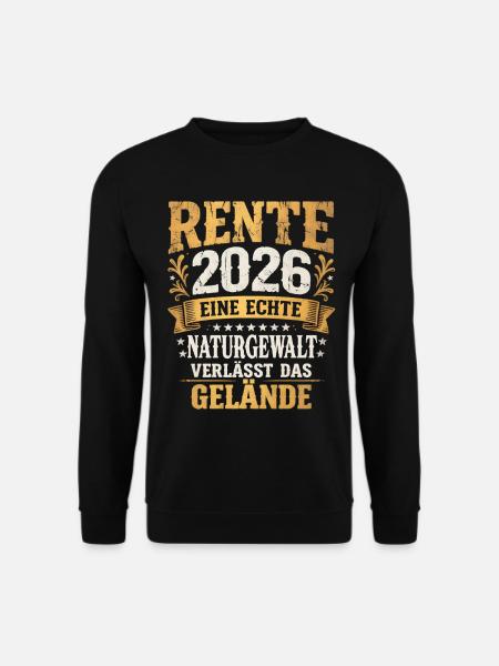 Rente, Pension 2026 verlässt das Gelände Vintage - Unisex Pullover - Schwarz
