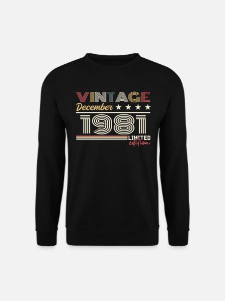 Cadeau Décembre 1981 - Sweat-shirt Unisexe - noir