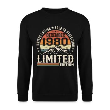 Décembre 1980 - Sweat-shirt Unisexe - noir - Devant - Alina (178cm) & Michal (187cm)