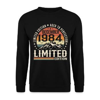 December 1984 - Unisex Sweatshirt - black - Front - Alina (178cm) & Michal (187cm)