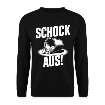 Shock off! Funny Shocking, Dice, Puzzle - Unisex Sweatshirt - black - Front - Alina (178cm) & Michal (187cm)