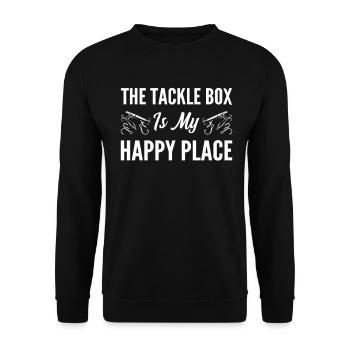 The fishing box: My absolute place of happiness - Unisex Sweatshirt - black - Front - Alina (178cm) & Michal (187cm)
