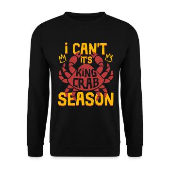 Alaska King Crab It's Crab Season - Unisex Sweatshirt - black - Front - Alina (178cm) & Michal (187cm)