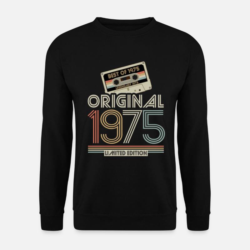 Limited Edition Original 1975 Retro Cassette - Unisex Sweatshirt - black