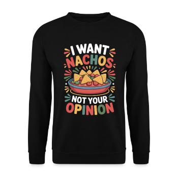 Tortilla Taco Mexikanisches Essen Nachos - Unisex Pullover - Schwarz - Vorne - Alina (178cm) & Michal (187cm)
