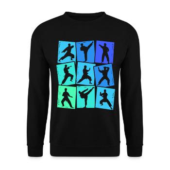Taekwondo Karaté Arts Martiaux Hommes Enfants Garçons - Sweat-shirt Unisexe - noir - Devant - Alina (178cm) & Michal (187cm)