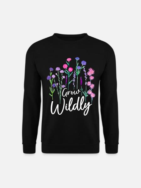 Wax Wildflower Design - Unisex Sweatshirt - black