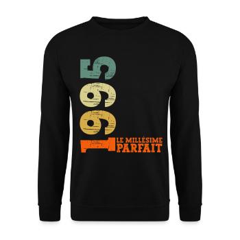 Millésime 1995 Anniversaire Cadeau Original - Sweat-shirt Unisexe - noir - Devant - Alina (178cm) & Michal (187cm)