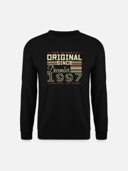 28th Birthday | Original December 1997 - Unisex Sweatshirt - black