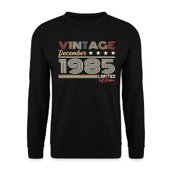 Cadeau Décembre 1985 - Sweat-shirt Unisexe - noir - Devant - Alina (178cm) & Michal (187cm)
