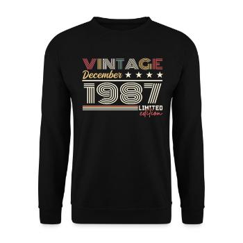 Cadeau Décembre 1987 - Sweat-shirt Unisexe - noir - Devant - Alina (178cm) & Michal (187cm)