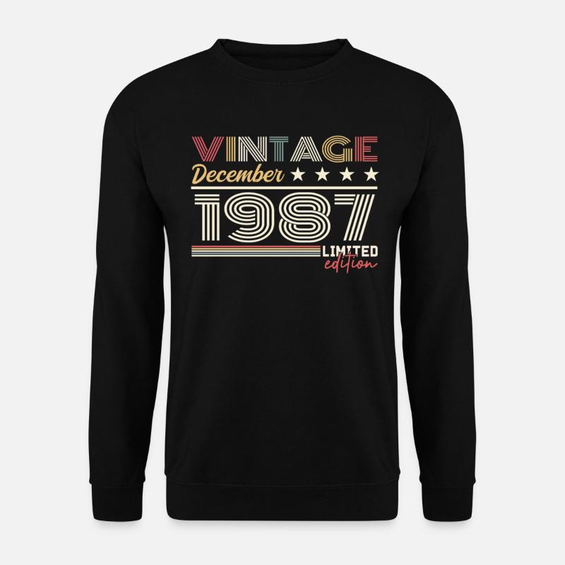 December 1987 Gift - Unisex Sweatshirt - black