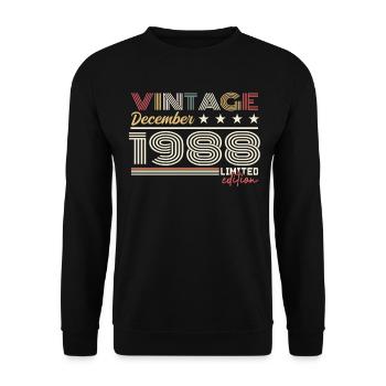 Cadeau Décembre 1988 - Sweat-shirt Unisexe - noir - Devant - Alina (178cm) & Michal (187cm)