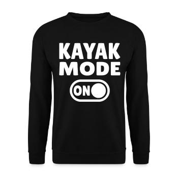 Kayak Mode ON - Unisex Sweatshirt - black - Front - Alina (178cm) & Michal (187cm)