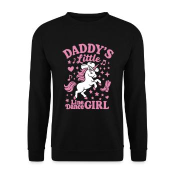 La petite fille de danse en ligne de papa - Danse avec le cœur - Sweat-shirt Unisexe - noir - Devant - Alina (178cm) & Michal (187cm)