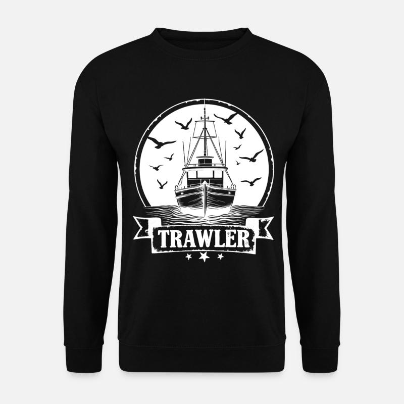 Trawler Fischkutter Ahoi Maritim - Unisex Pullover - Schwarz