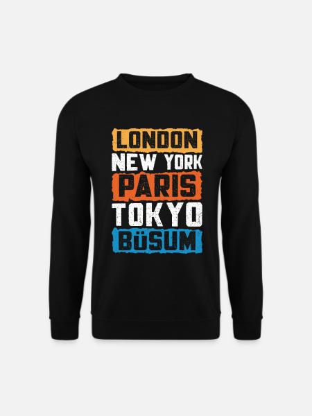 Nordsee Urlaub LONDON NEW YORK PARIS TOKYO - Unisex Pullover - Schwarz