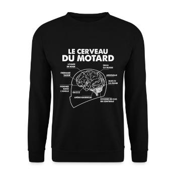 Cerveau Motard Anatomie - Sweat-shirt Unisexe - noir - Devant - Alina (178cm) & Michal (187cm)