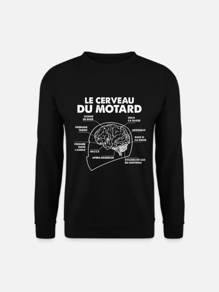 Cerveau Motard Anatomie - Sweat-shirt Unisexe - noir