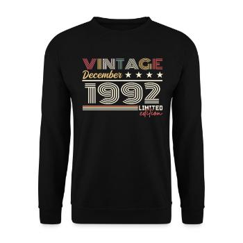 Cadeau Décembre 1992 - Sweat-shirt Unisexe - noir - Devant - Alina (178cm) & Michal (187cm)