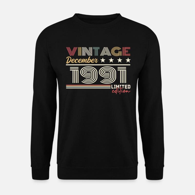 December 1991 Gift - Unisex Sweatshirt - black