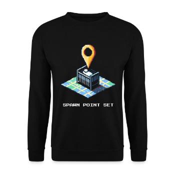 Spawn Point Set | Baby is here - Unisex Sweatshirt - black - Front - Alina (178cm) & Michal (187cm)