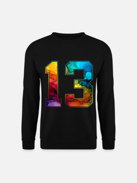 NR. 13 NUMMER 13 COLLEGE 13. GEBURTSTAG - Unisex Pullover - Schwarz