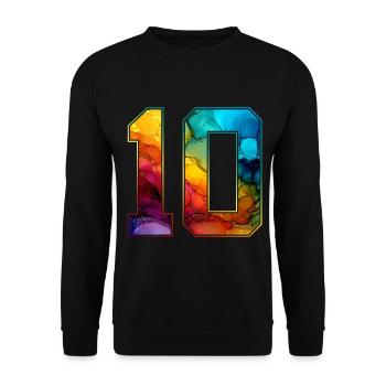 NO. 10 NUMBER 10 COLLEGE 10TH BIRTHDAY - Unisex Sweatshirt - black - Front - Alina (178cm) & Michal (187cm)
