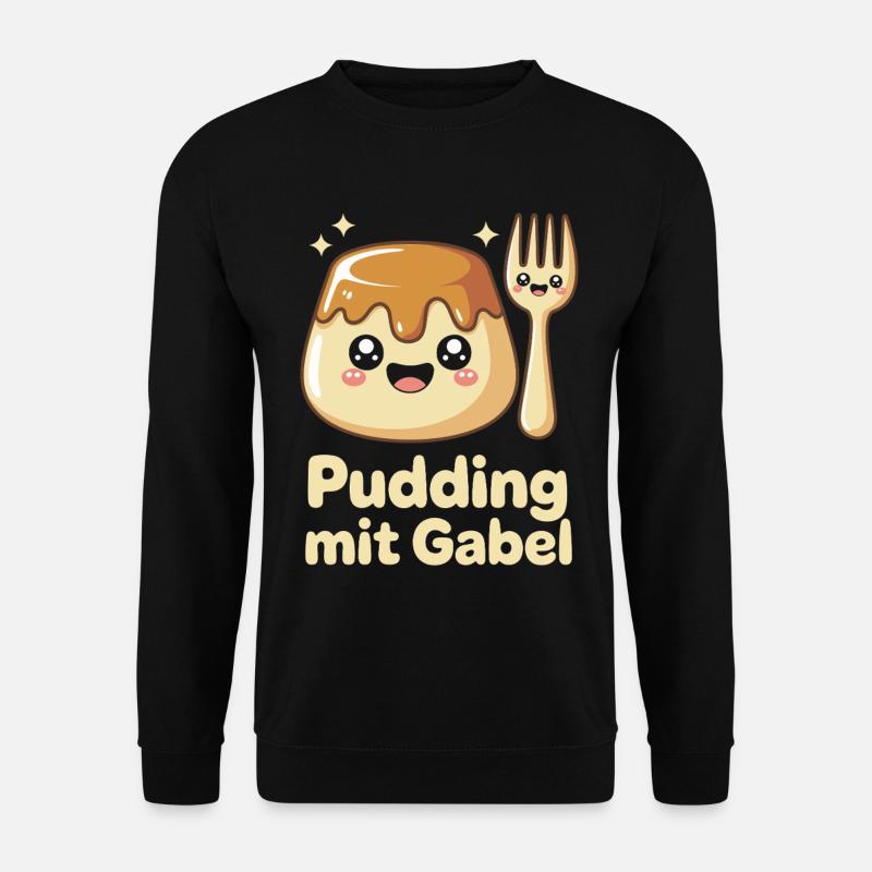Pudding Mit Gabel - Unisex Pullover - Schwarz