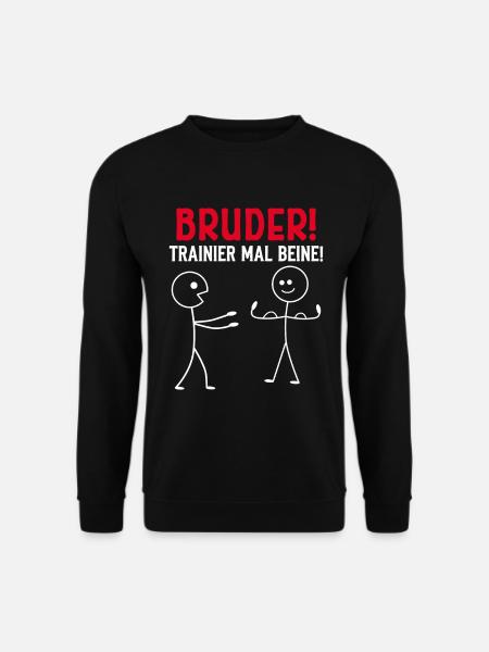 Stick Figure BROTHER TRAIN LEGS Funny - Unisex Sweatshirt - black