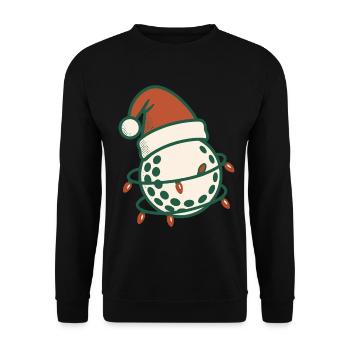 Drôle de balle de golf Noël Père Noël chapeau design - Sweat-shirt Unisexe - noir - Devant - Alina (178cm) & Michal (187cm)