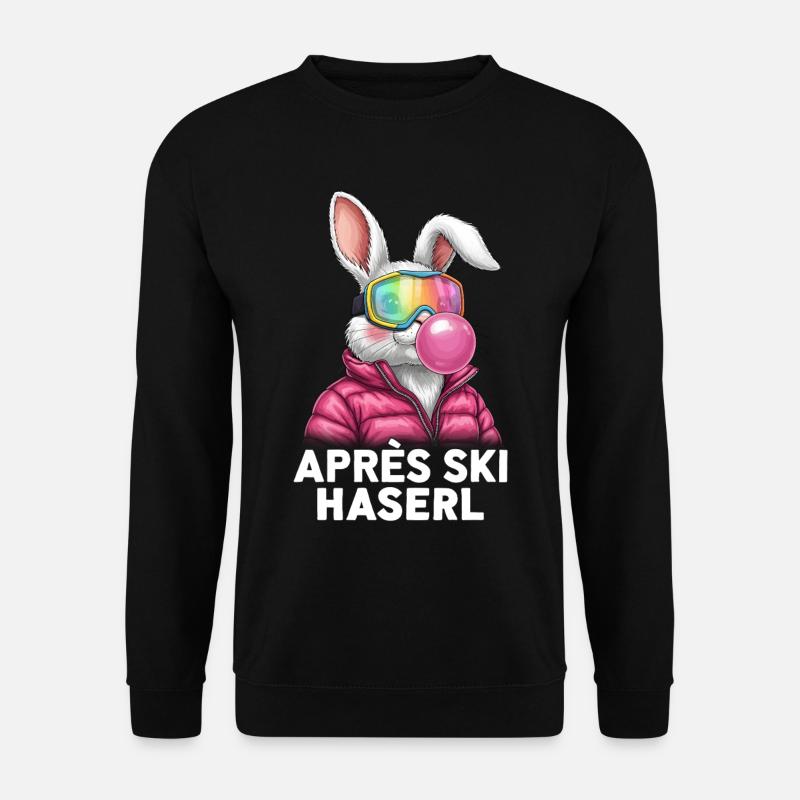 Apres Ski Haserl Pink Bubble Gum - Unisex Pullover - Schwarz