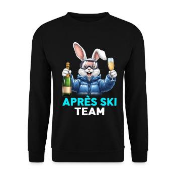 Après-ski bunny pink bunny - Unisex Sweatshirt - black - Front - Alina (178cm) & Michal (187cm)