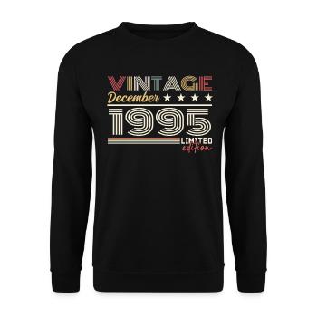Cadeau Décembre 1995 - Sweat-shirt Unisexe - noir - Devant - Alina (178cm) & Michal (187cm)