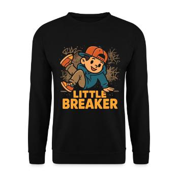 Little Breaker – Style streetwear hip-hop pour enfants - Sweat-shirt Unisexe - noir - Devant - Alina (178cm) & Michal (187cm)