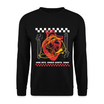 Mécanicien militaire - Sweat-shirt Unisexe - noir - Devant - Alina (178cm) & Michal (187cm)