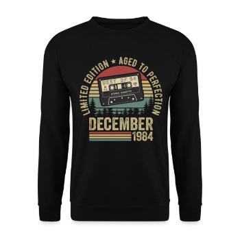 December 1984 - Anniversary December 1984 - Unisex Sweatshirt - black - Front - Alina (178cm) & Michal (187cm)