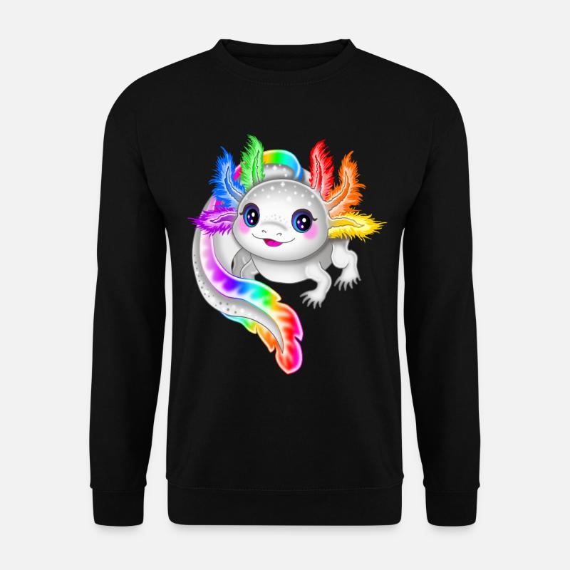 Rainbow colorful axolotl - Unisex Sweatshirt - black