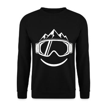 Cool Ski Après Ski Party Crew Ski de neige Ski - Sweat-shirt Unisexe - noir - Devant - Alina (178cm) & Michal (187cm)