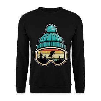 Apres Ski Party Crew Ski de neige Ski - Sweat-shirt Unisexe - noir - Devant - Alina (178cm) & Michal (187cm)