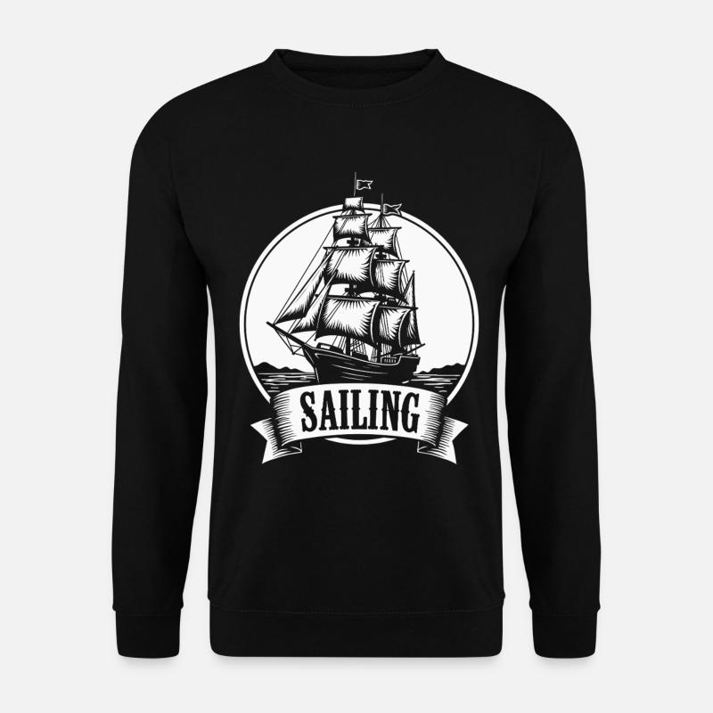 Sailing Segelschiff Maritim Ahoi - Unisex Pullover - Schwarz