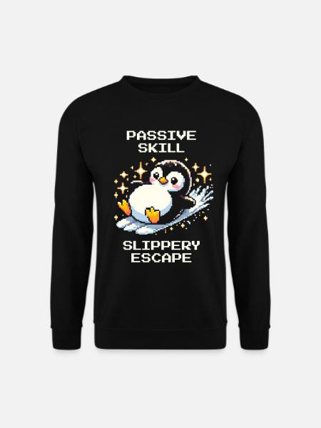 Slippery Escape | Penguin Skill Humor - Unisex Sweatshirt - black