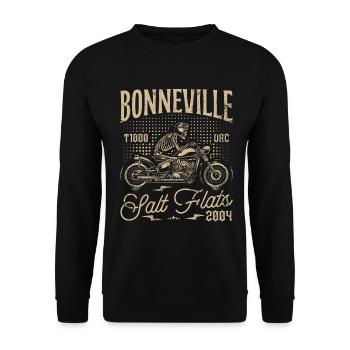 Bonneville Salt Flats Moto Anniversaire 2004 - Sweat-shirt Unisexe - noir - Devant - Alina (178cm) & Michal (187cm)